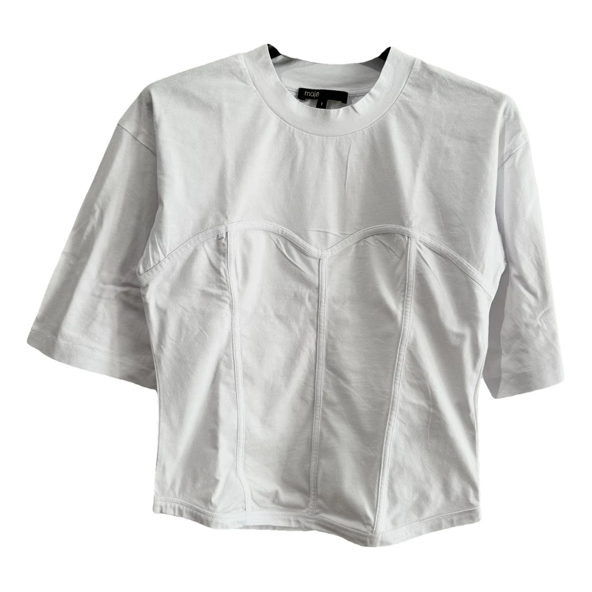 Pre-owned Maje T-shirt In White