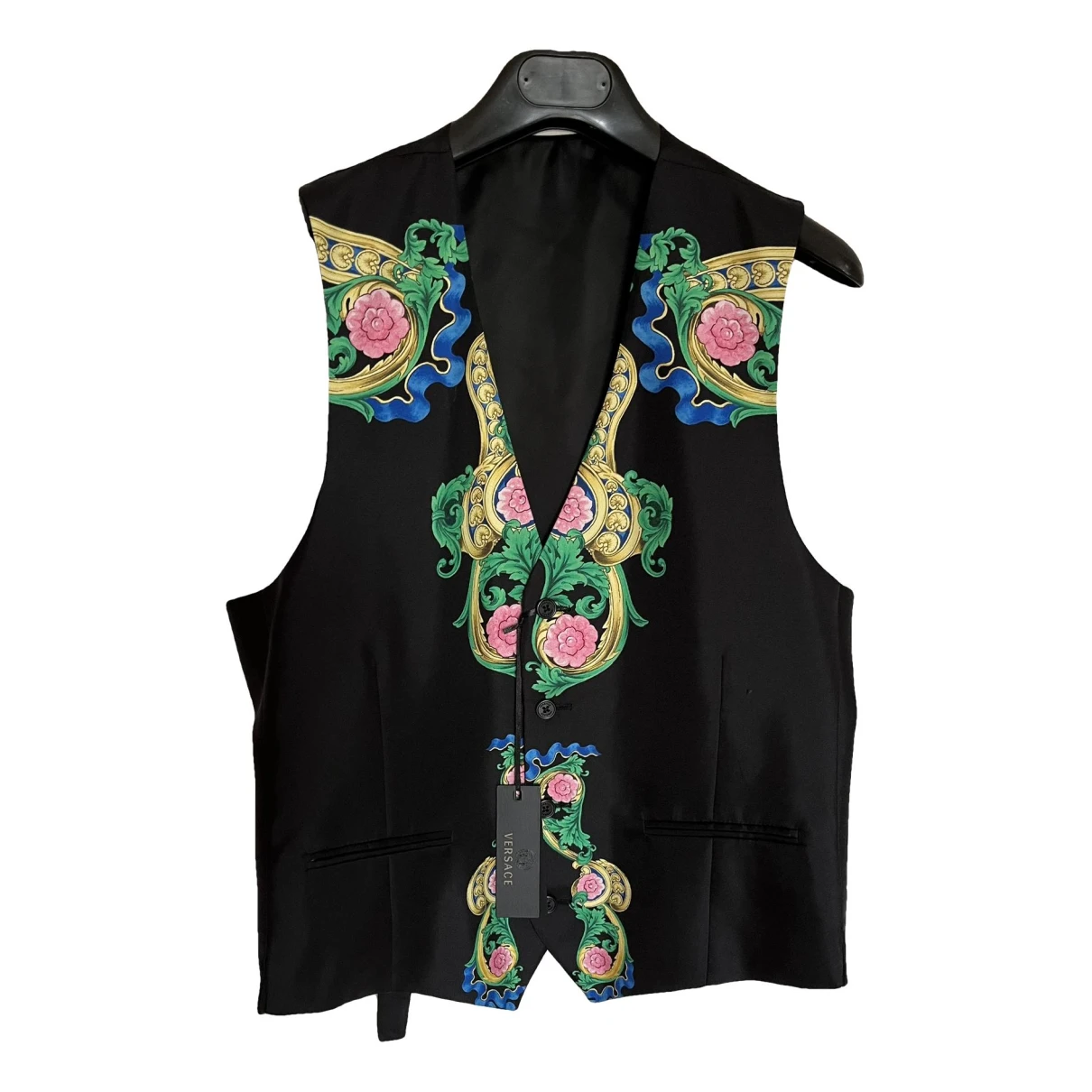 Pre-owned Versace Silk Vest In Multicolour