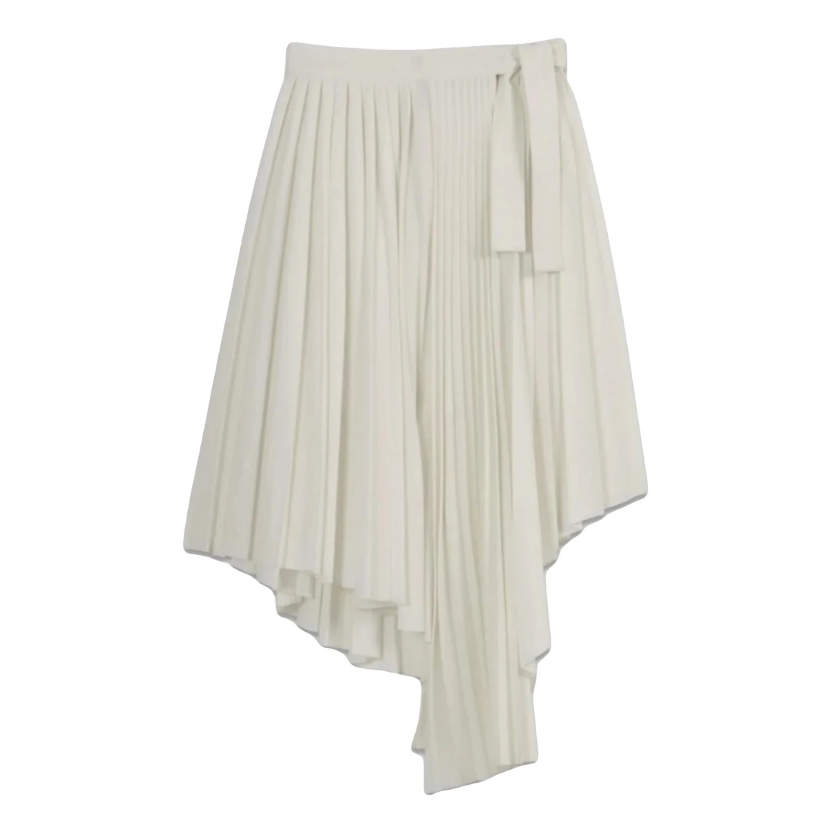 Pre-owned Maje Mid-length Skirt In White