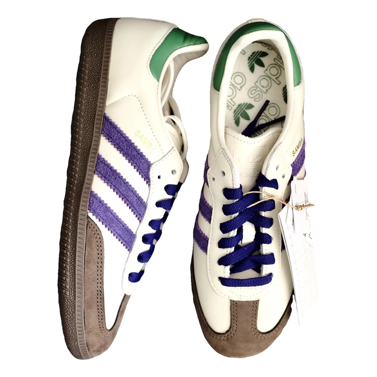 Pre-owned Adidas Originals Samba Leather Trainers In Multicolour
