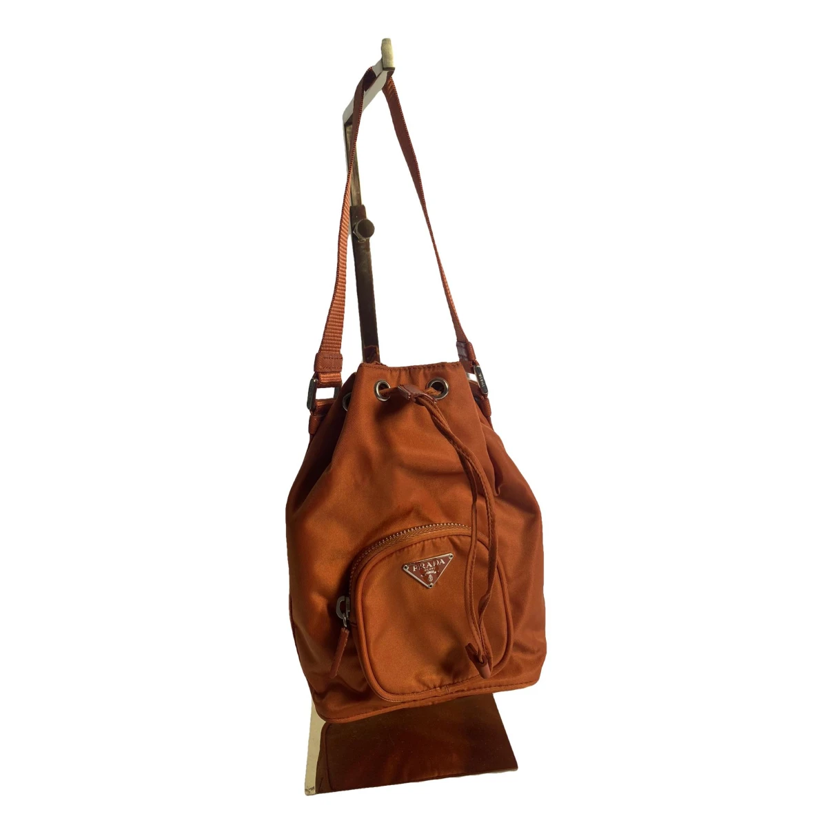 Pre-owned Prada Duet Handbag In Orange