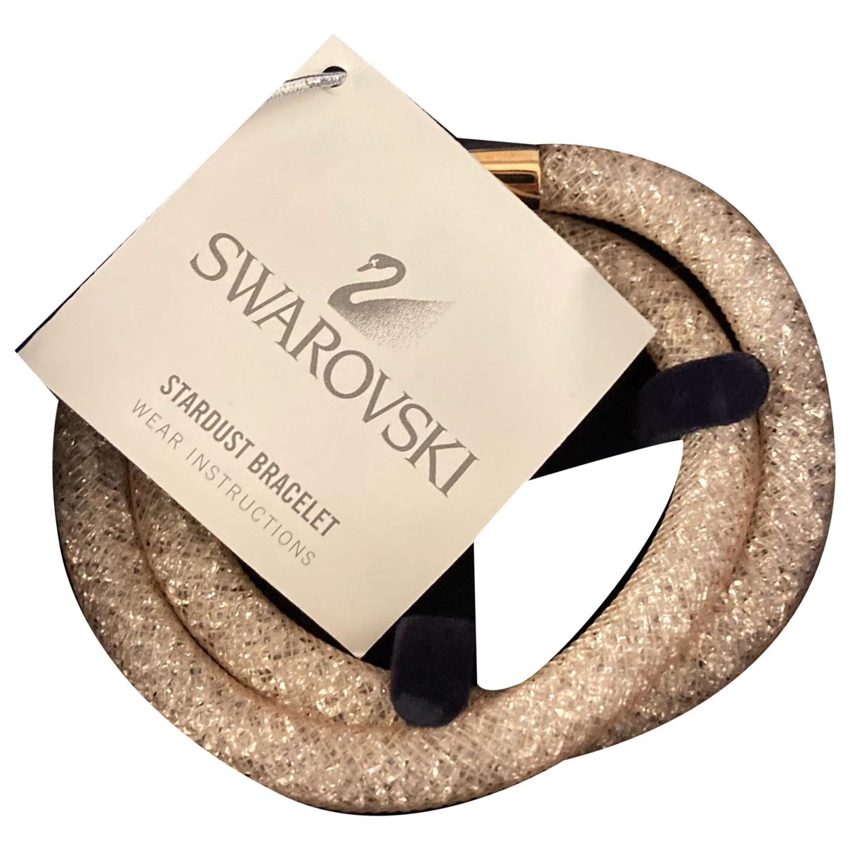 Pre-owned Swarovski Stardust Bracelet In Beige