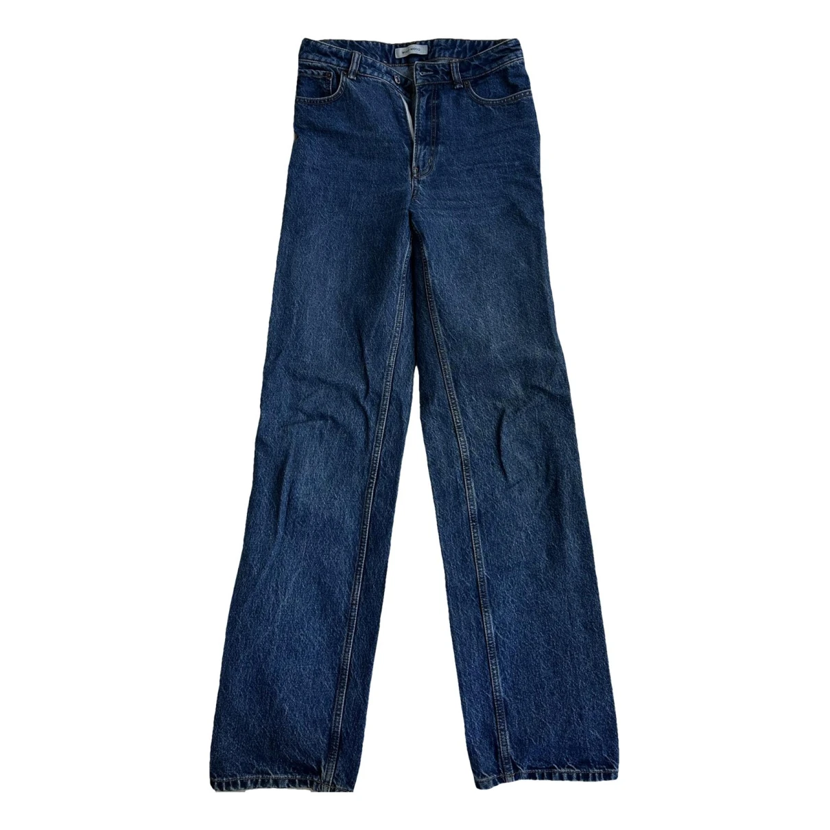 Pre-owned Wood Wood Straight Jeans In Blue