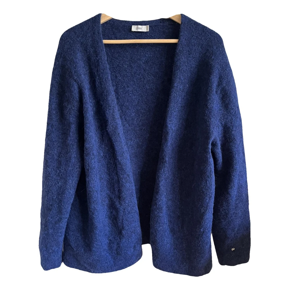 Pre-owned Closed Wool Cardigan In Navy