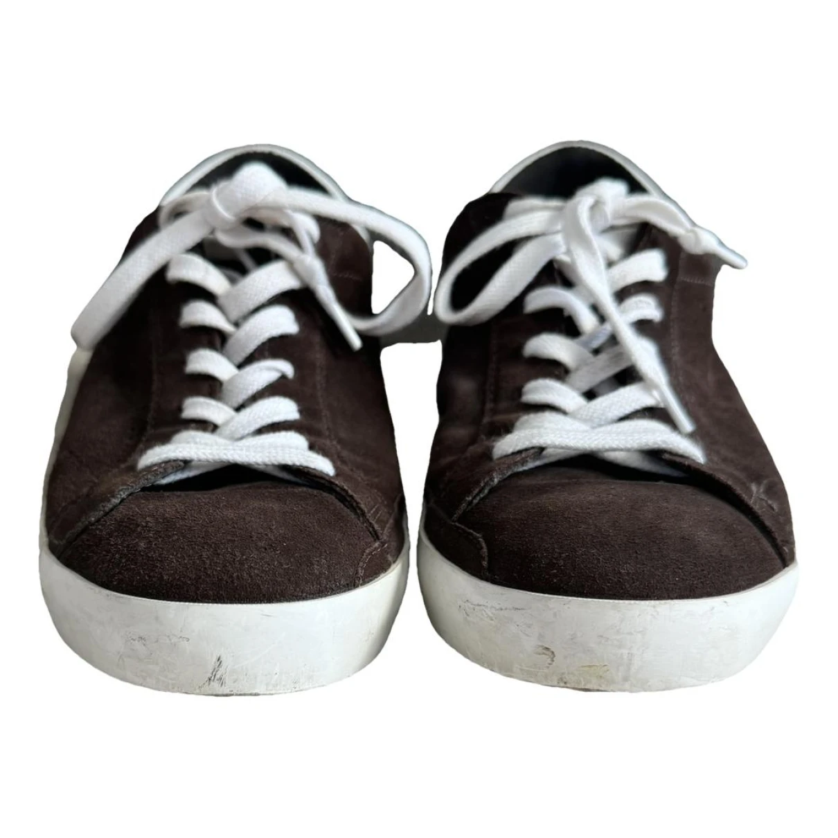 Pre-owned Golden Goose Superstar Trainers In Brown