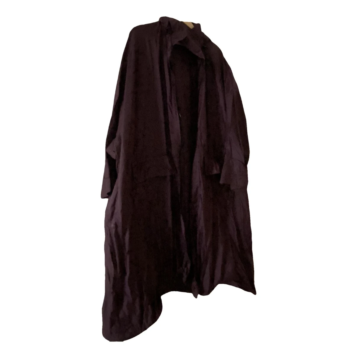 Pre-owned Balenciaga Trench Coat In Burgundy