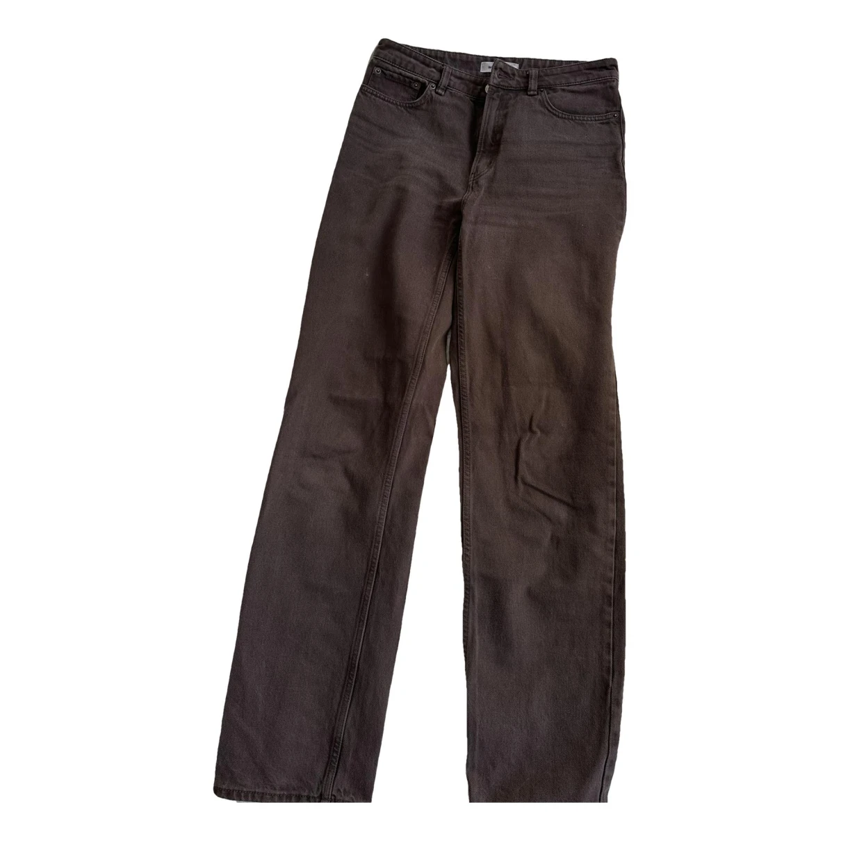 Pre-owned Wood Wood Straight Jeans In Brown
