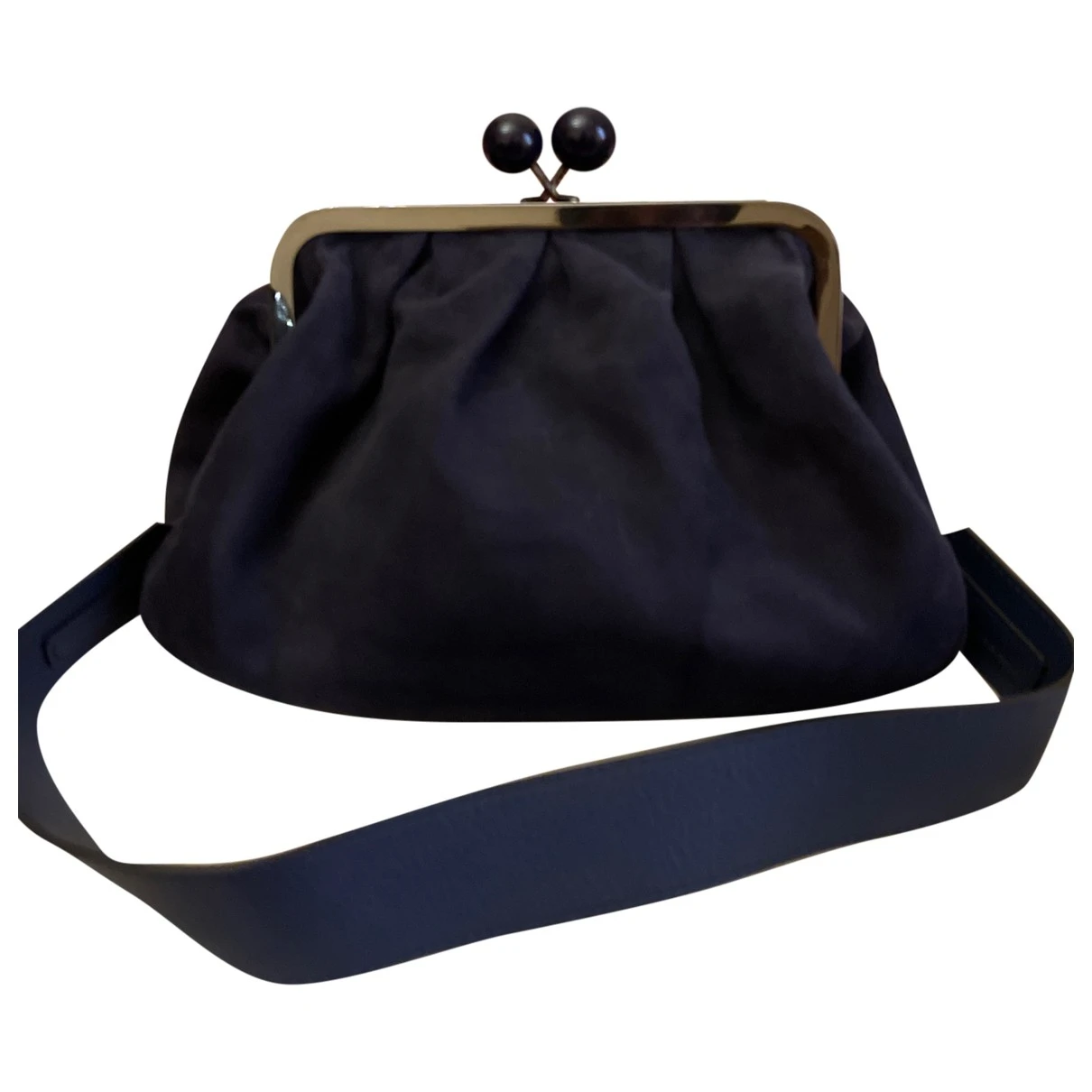 Pre-owned Max Mara Leather Handbag In Blue