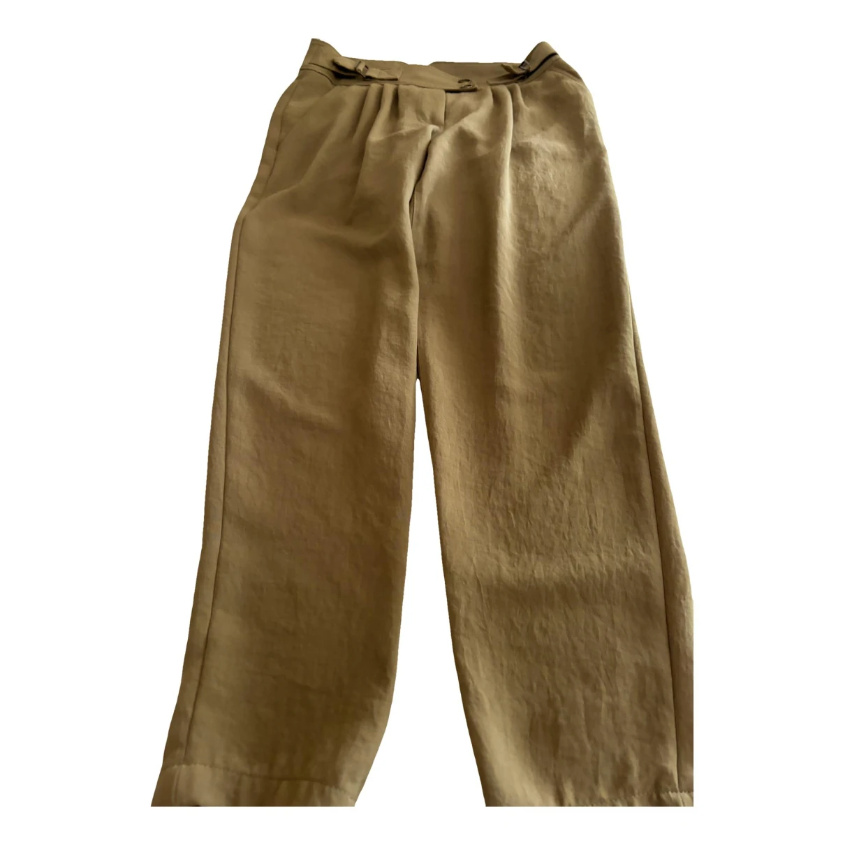 Pre-owned Burberry Straight Pants In Camel