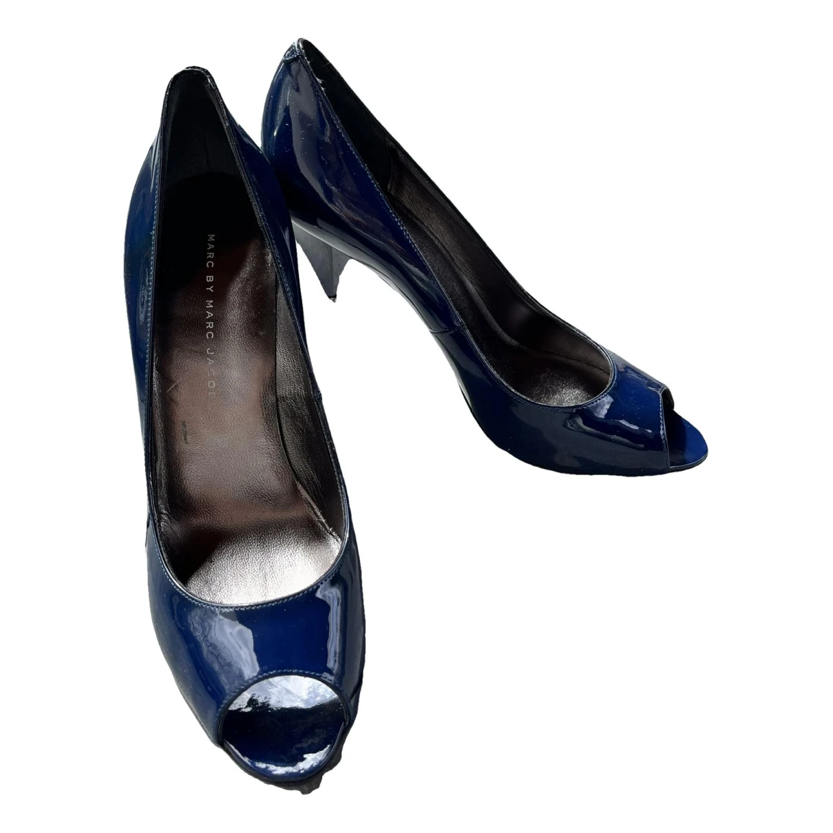 Pre-owned Marc By Marc Jacobs Patent Leather Heels In Blue