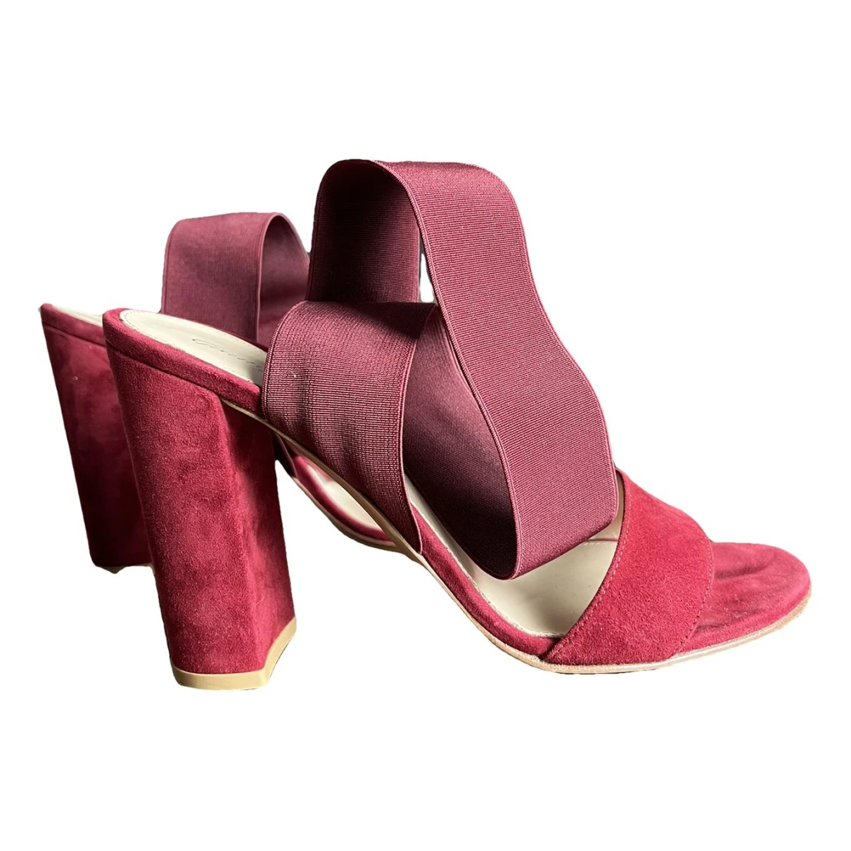 Pre-owned Gianvito Rossi Leather Sandal In Burgundy