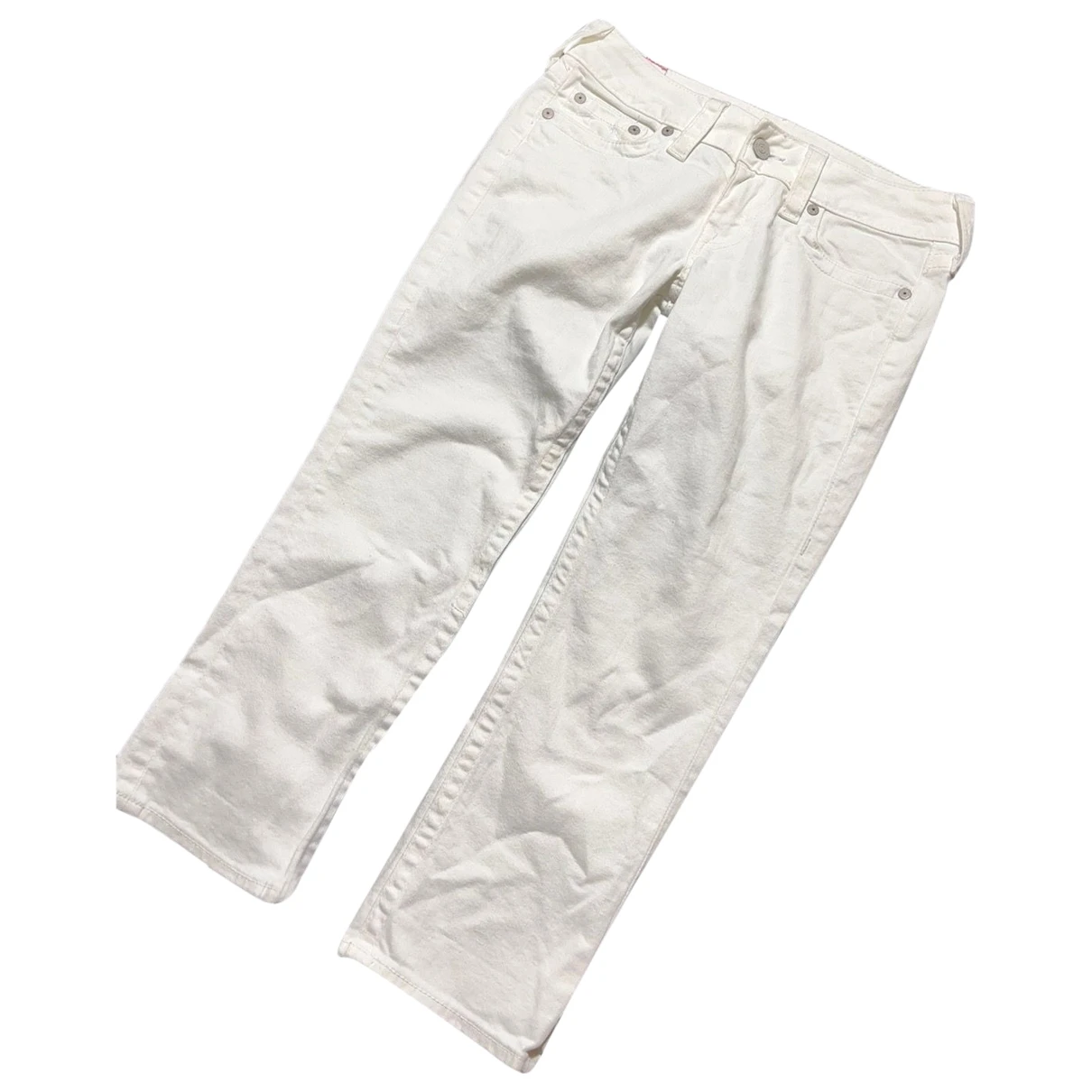 Pre-owned True Religion Straight Jeans In White