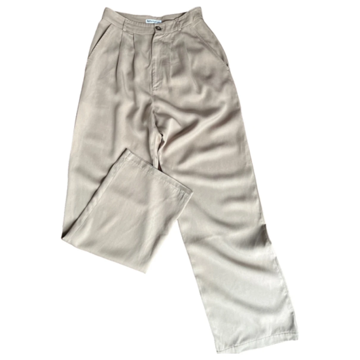 Pre-owned Reformation Large Pants In Beige