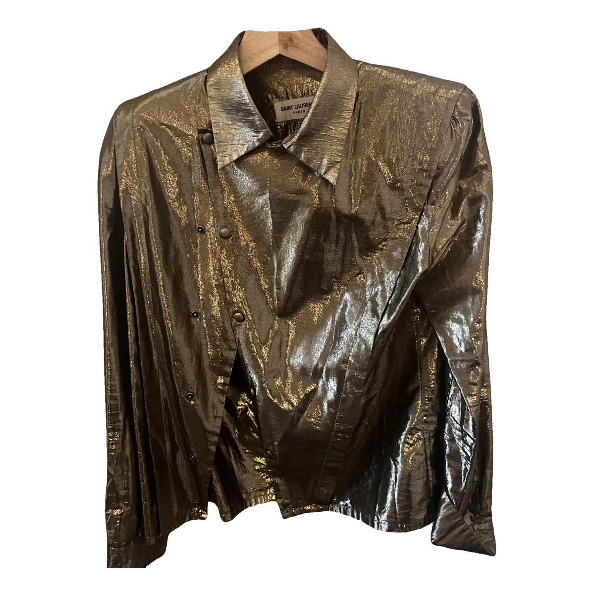 Pre-owned Saint Laurent Blouse In Gold