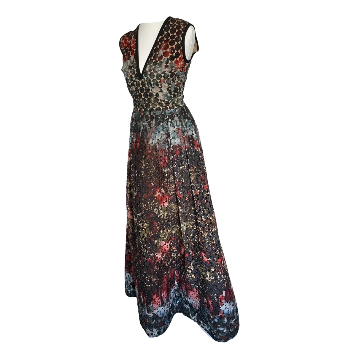 Pre-owned Elie Saab Maxi Dress In Multicolour