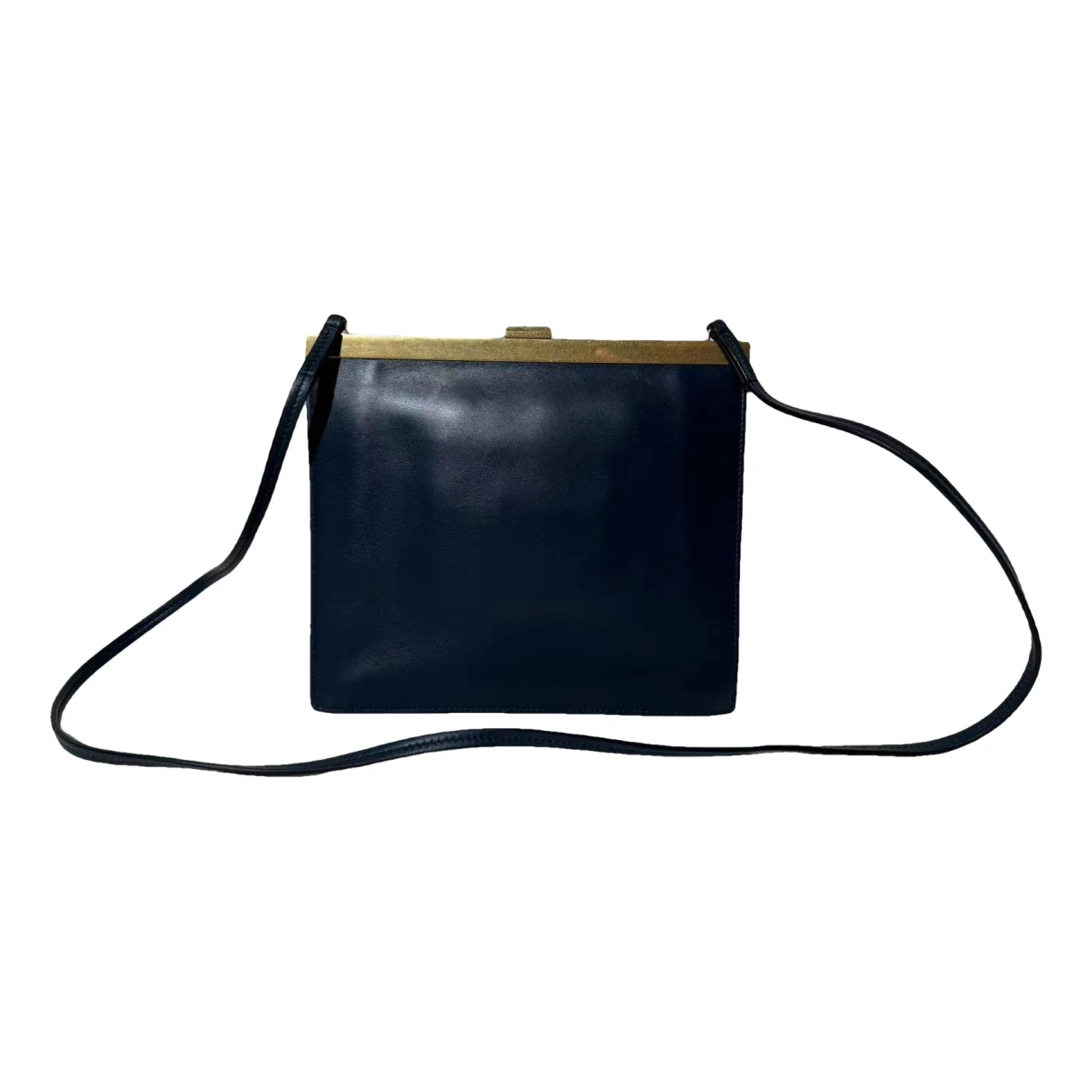 Pre-owned Celine Clasp Leather Crossbody Bag In Blue