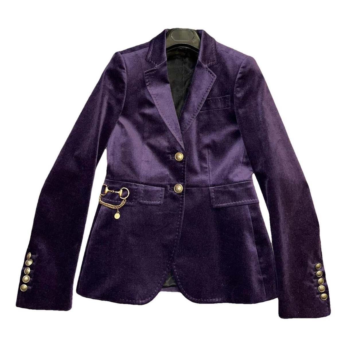 Pre-owned Gucci Velvet Jacket In Purple