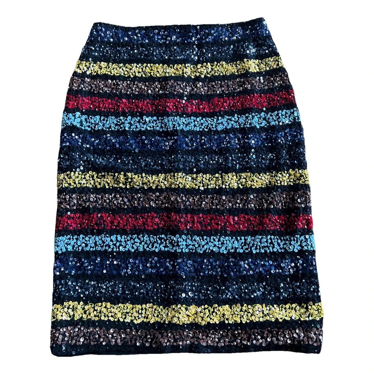Pre-owned Alice And Olivia Glitter Mid-length Skirt In Multicolour