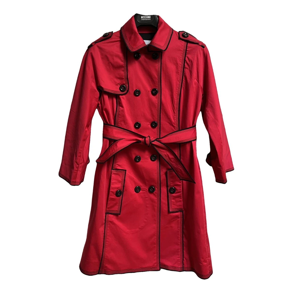 Pre-owned Moschino Cheap And Chic Trench Coat In Red