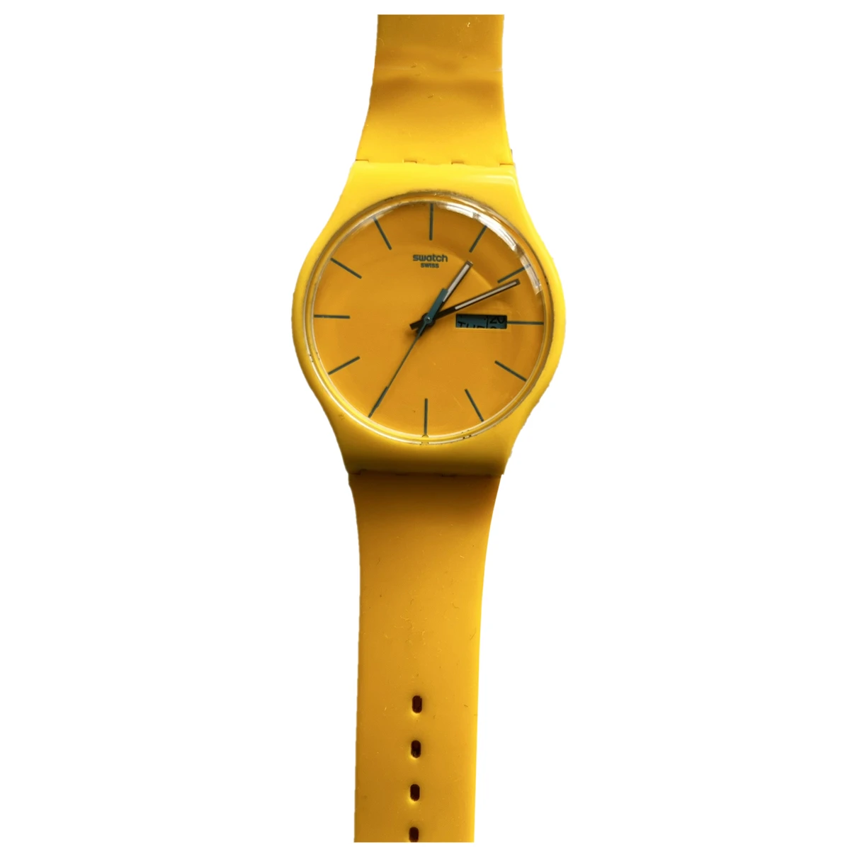 Pre-owned Swatch Watch In Yellow