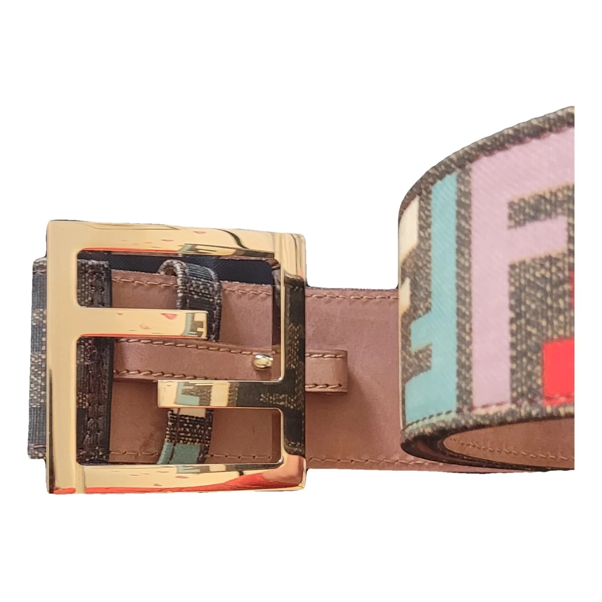 Pre-owned Fendi Leather Belt In Multicolour
