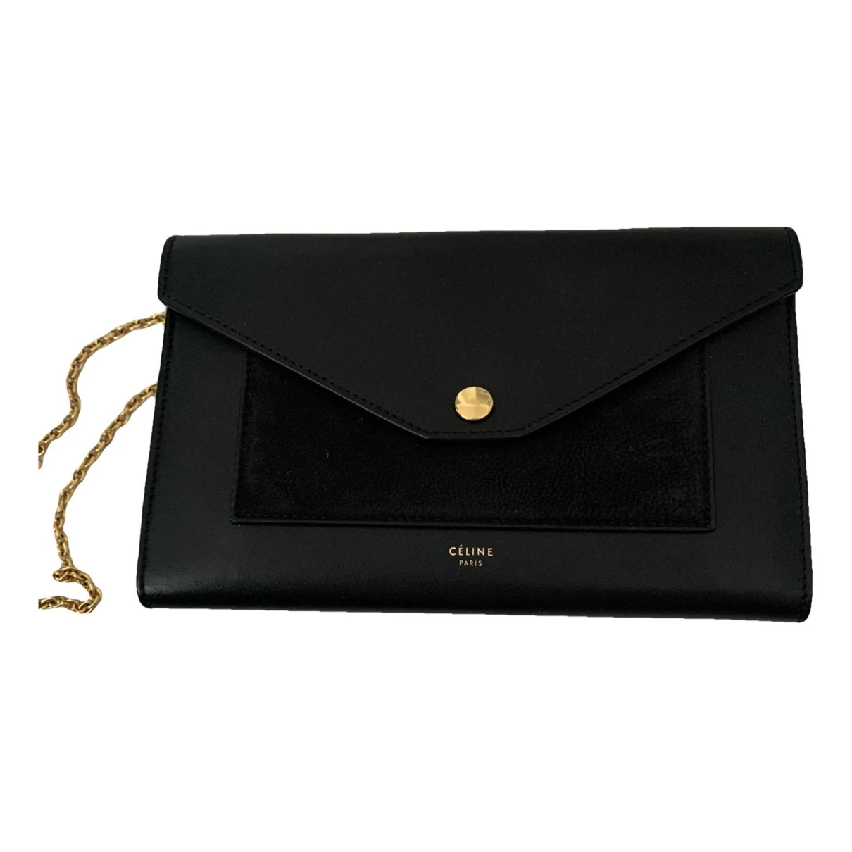 Pre-owned Celine Pocket Leather Crossbody Bag In Black