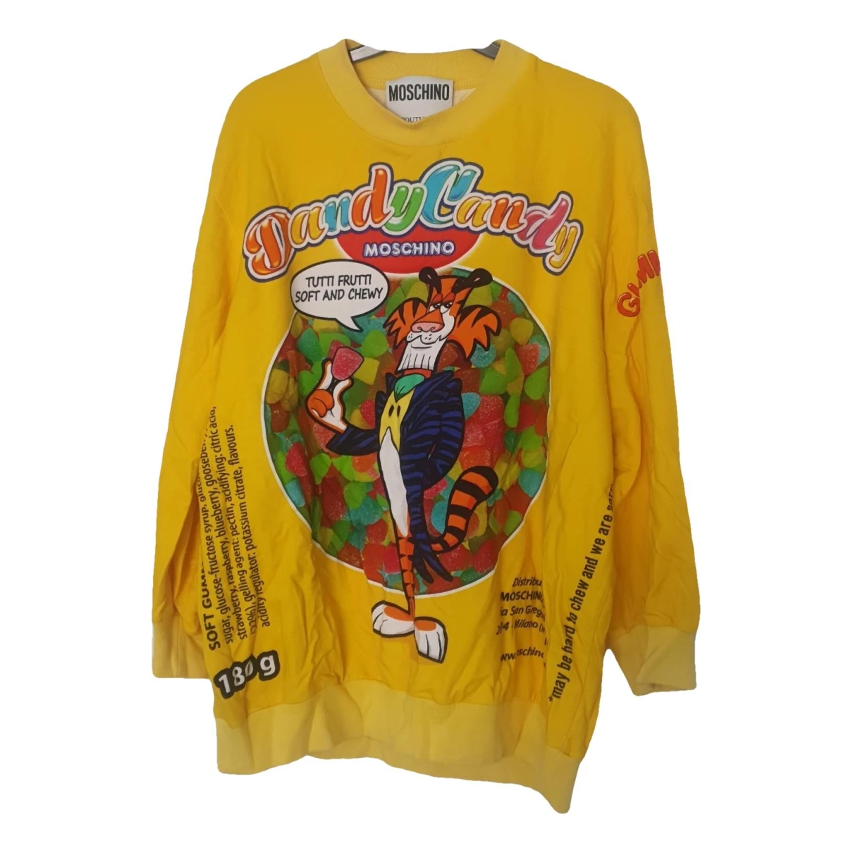 Pre-owned Moschino Jersey Top In Yellow