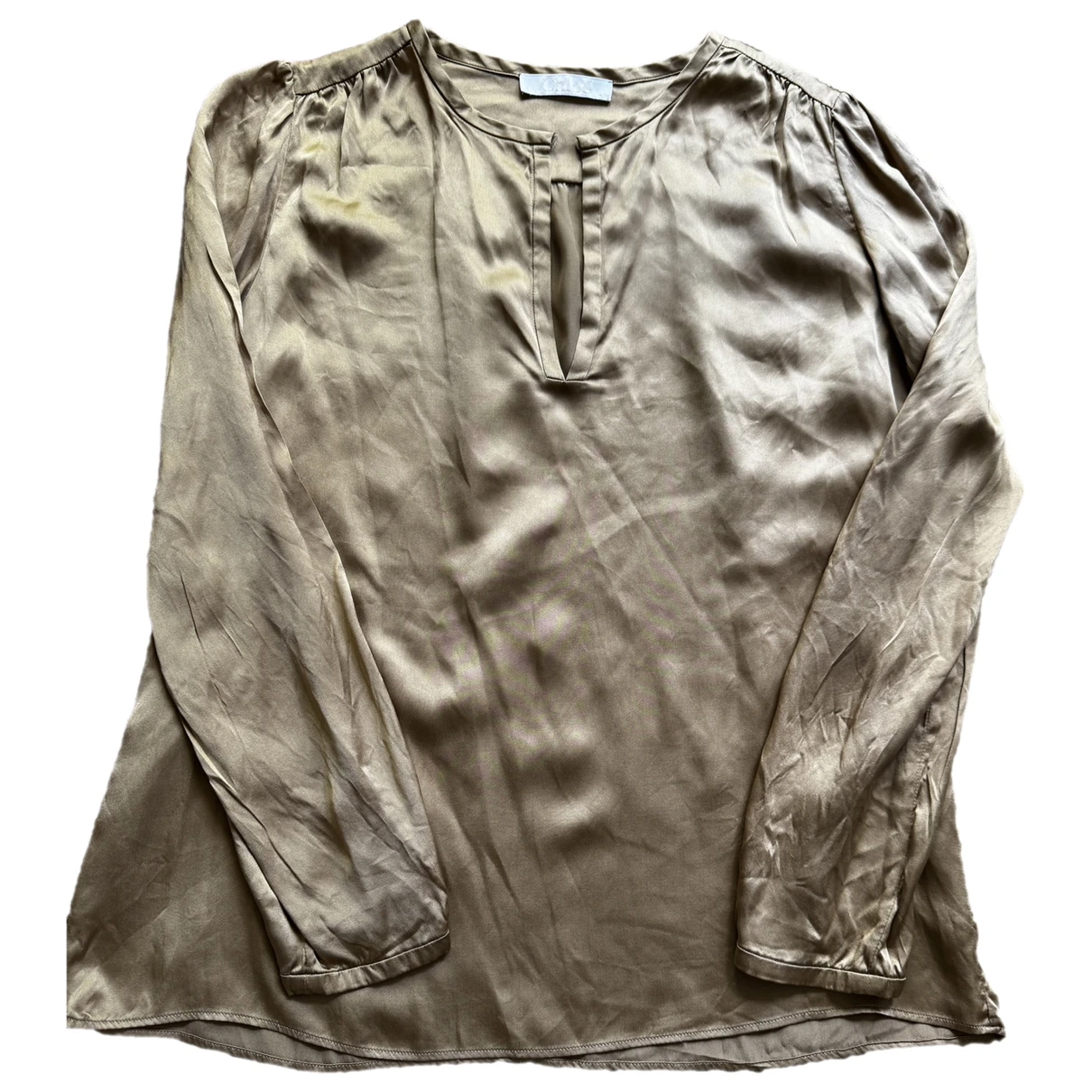 Pre-owned Chloé Silk Blouse In Gold
