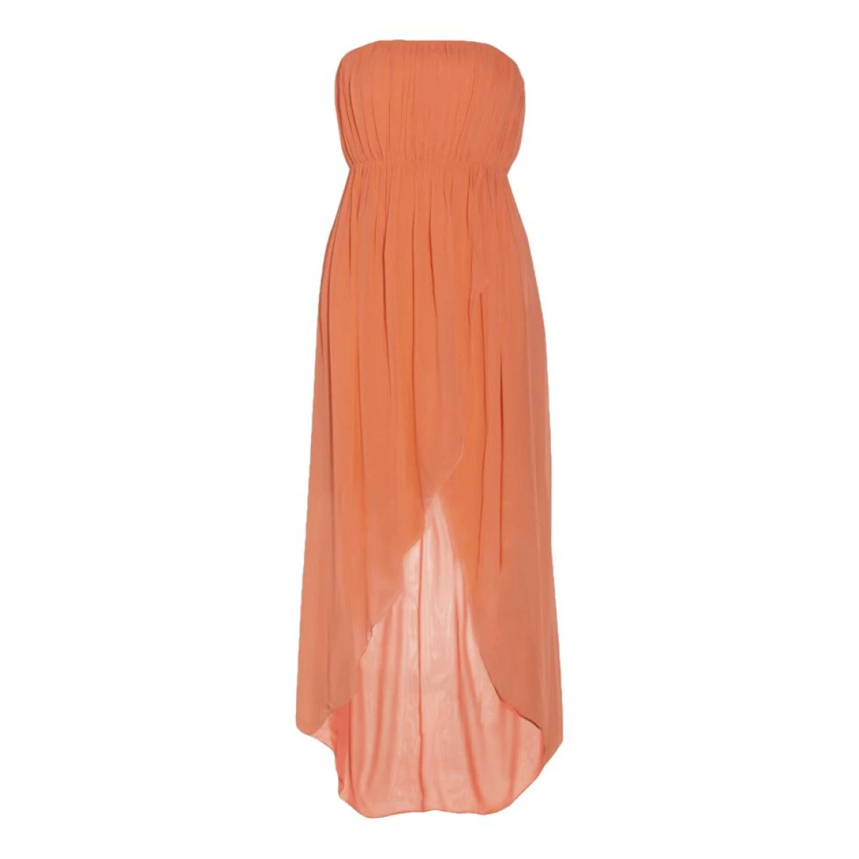 Pre-owned Alice And Olivia Silk Mid-length Dress In Orange
