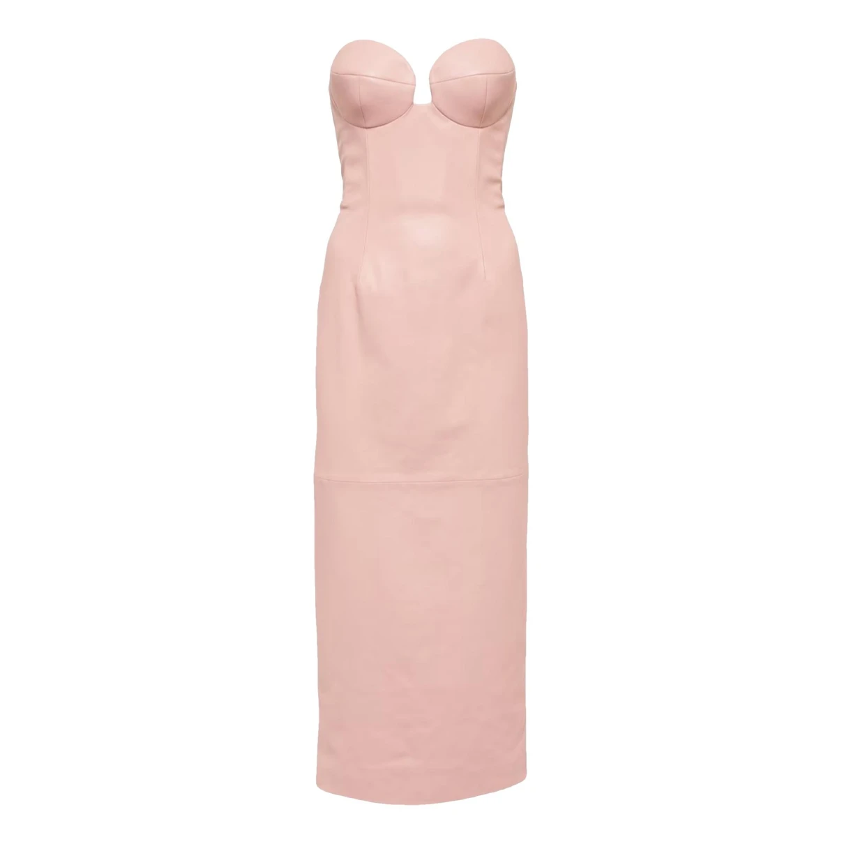Pre-owned Magda Butrym Leather Mid-length Dress In Pink