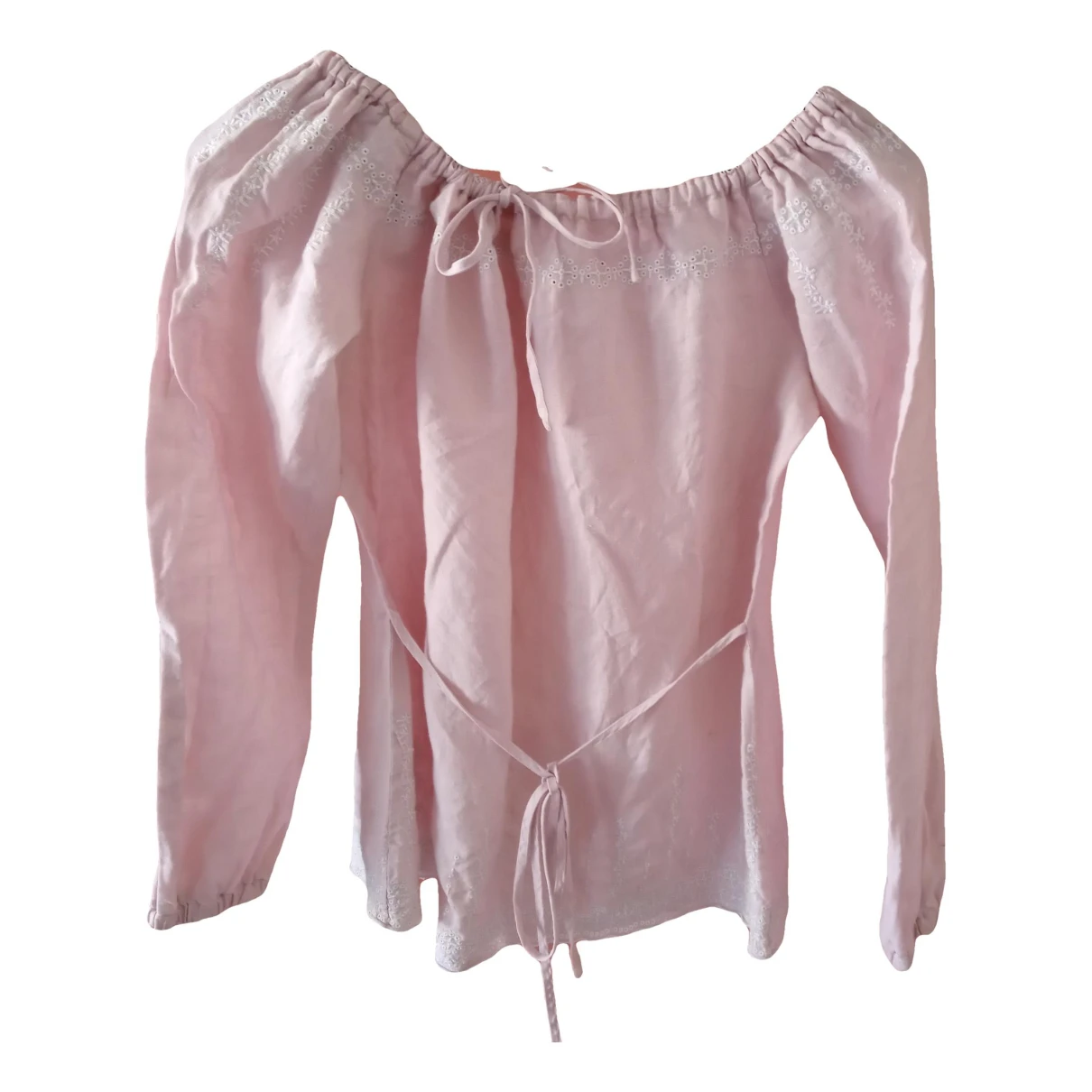Pre-owned Gerard Darel Linen Tunic In Pink