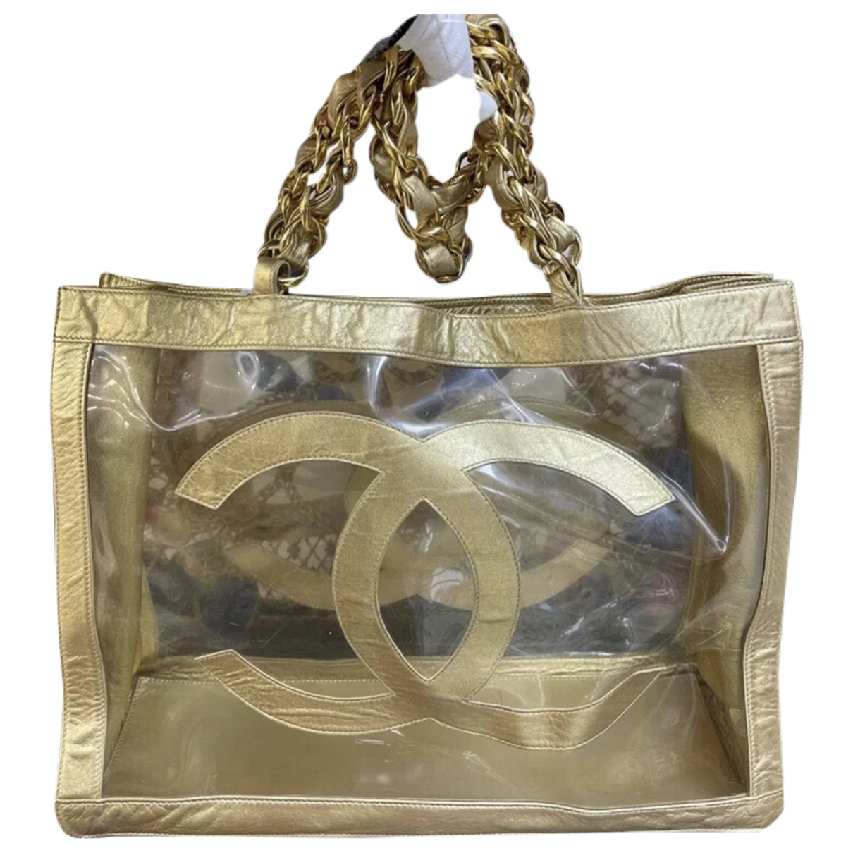 Pre-owned Chanel Grand Shopping Tote In Gold