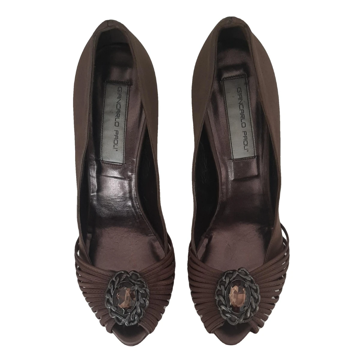 Pre-owned Giancarlo Paoli Leather Heels In Brown