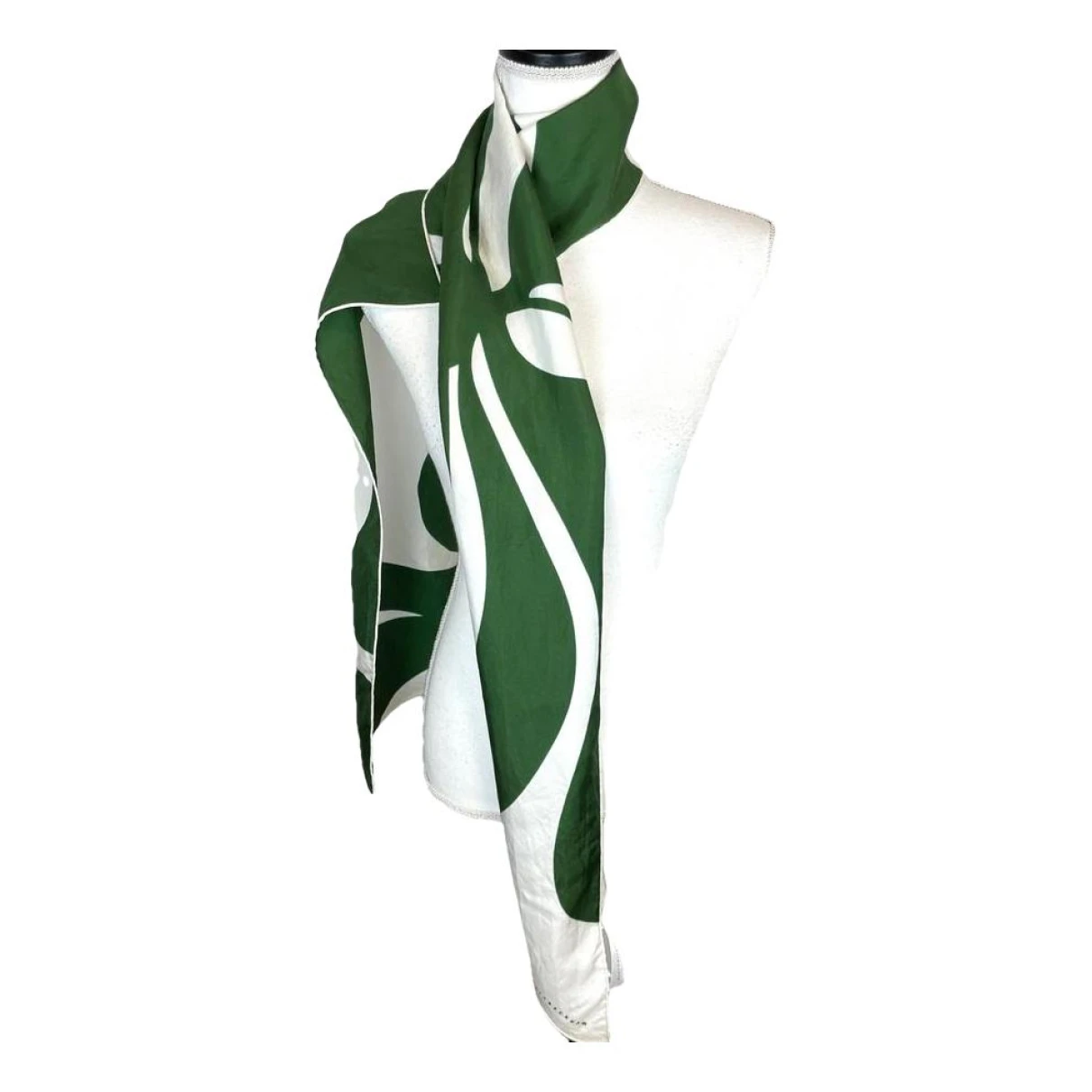 Pre-owned Victoria Beckham Silk Scarf In Green