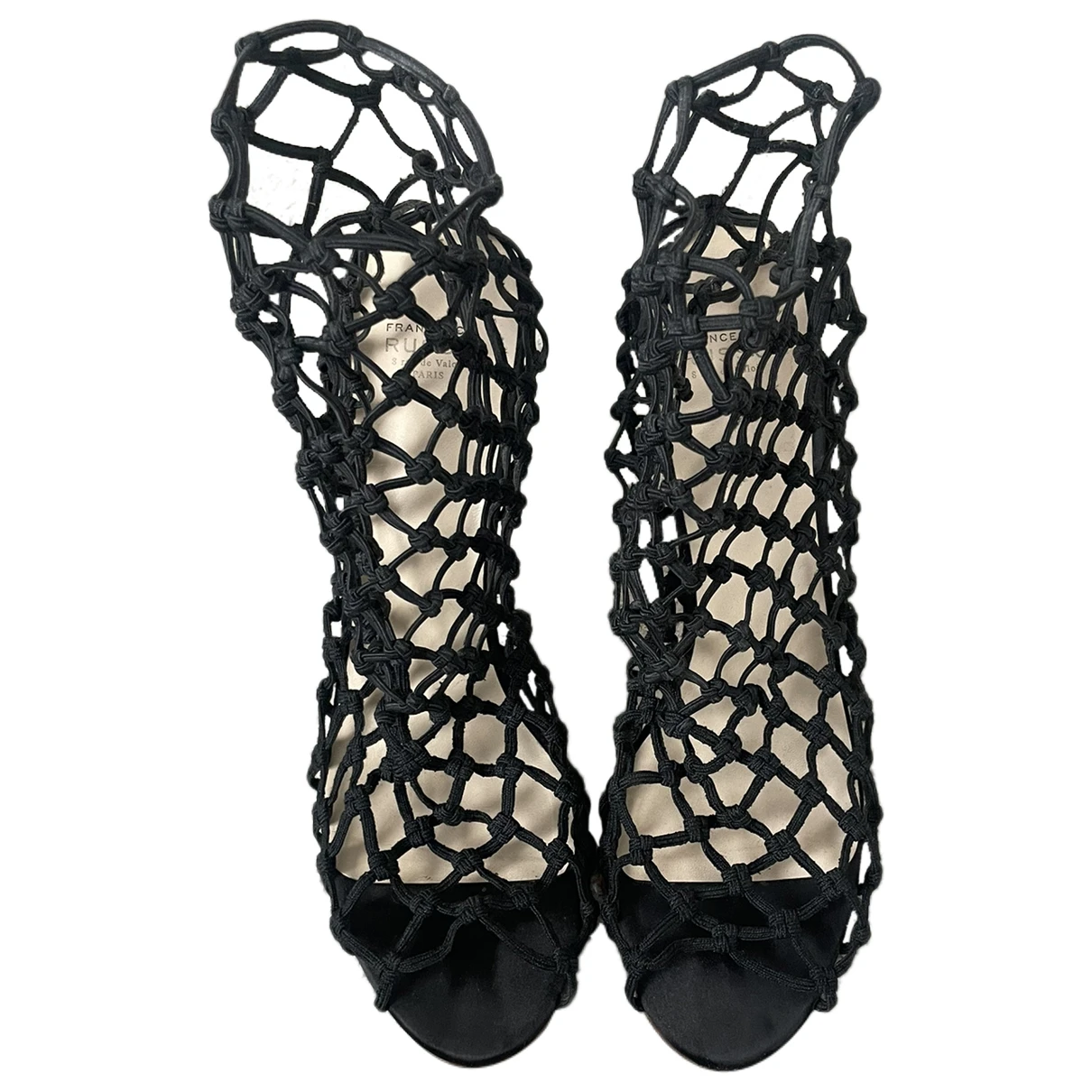 Pre-owned Francesco Russo Leather Sandal In Black