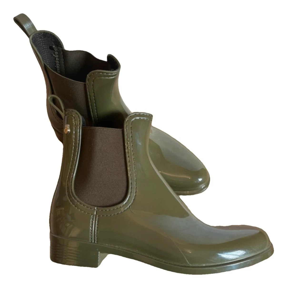 Pre-owned Lemon Jelly Boots In Khaki