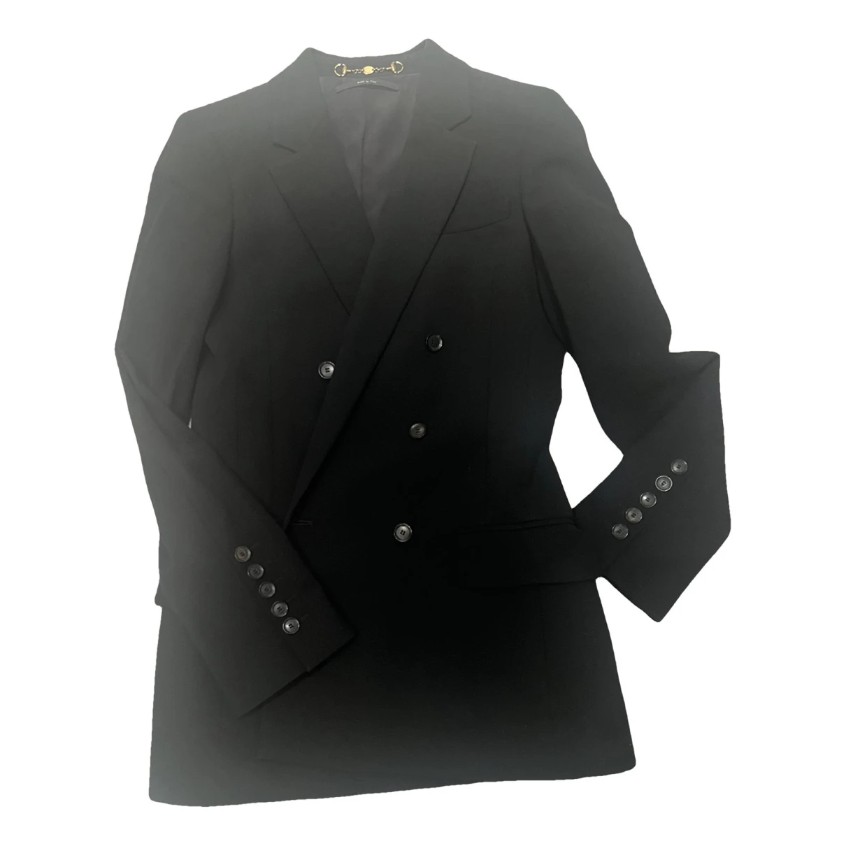 Pre-owned Gucci Silk Blazer In Black