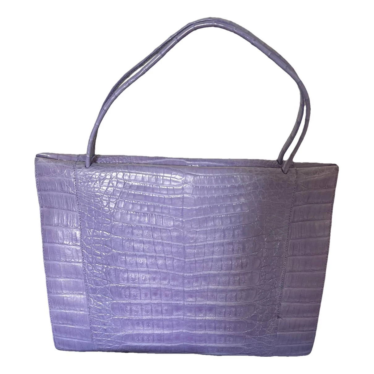 Pre-owned Nancy Gonzalez Crocodile Handbag In Purple