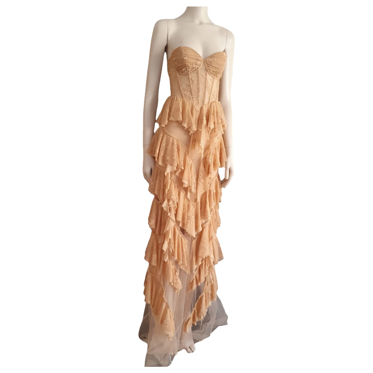 Pre-owned Aniye By Maxi Dress In Beige