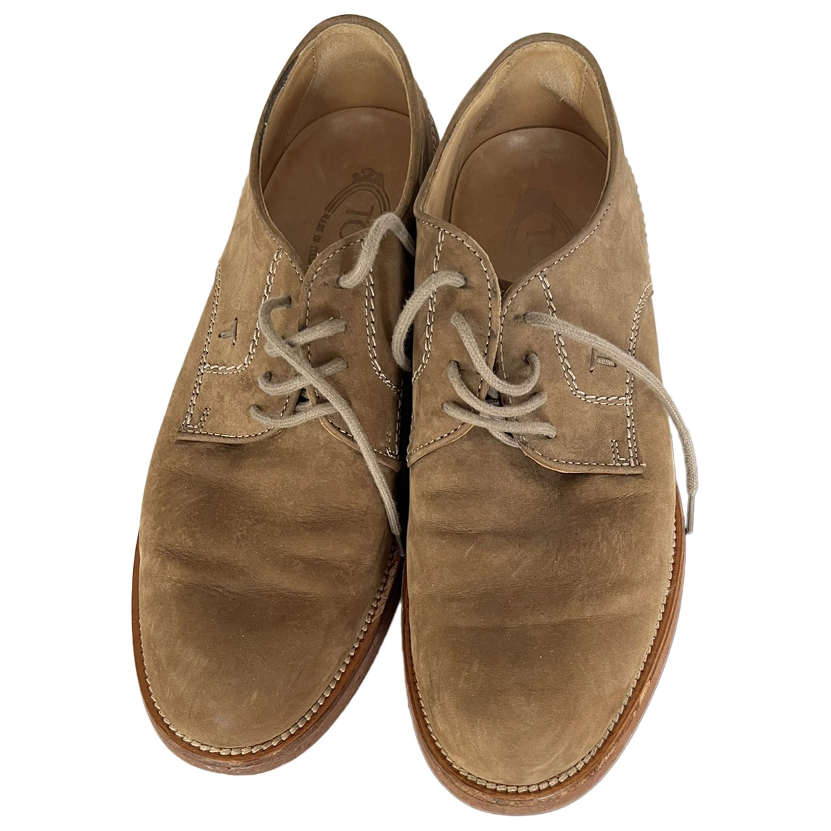 Pre-owned Tod's Lace Ups In Camel