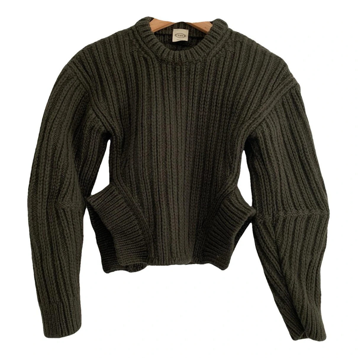 Pre-owned Tod's Wool Jumper In Khaki