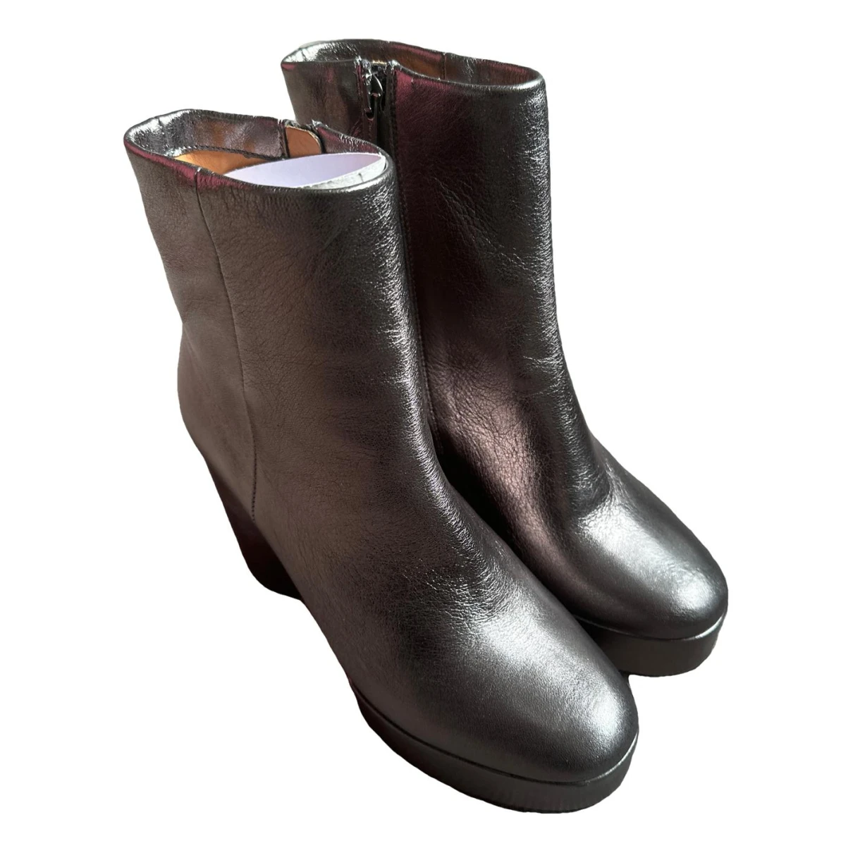 Pre-owned Robert Clergerie Leather Boots In Silver