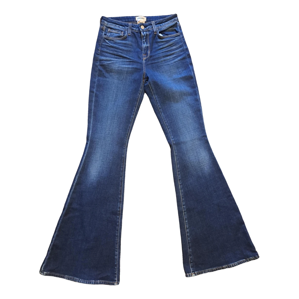 Pre-owned L Agence Trousers In Blue