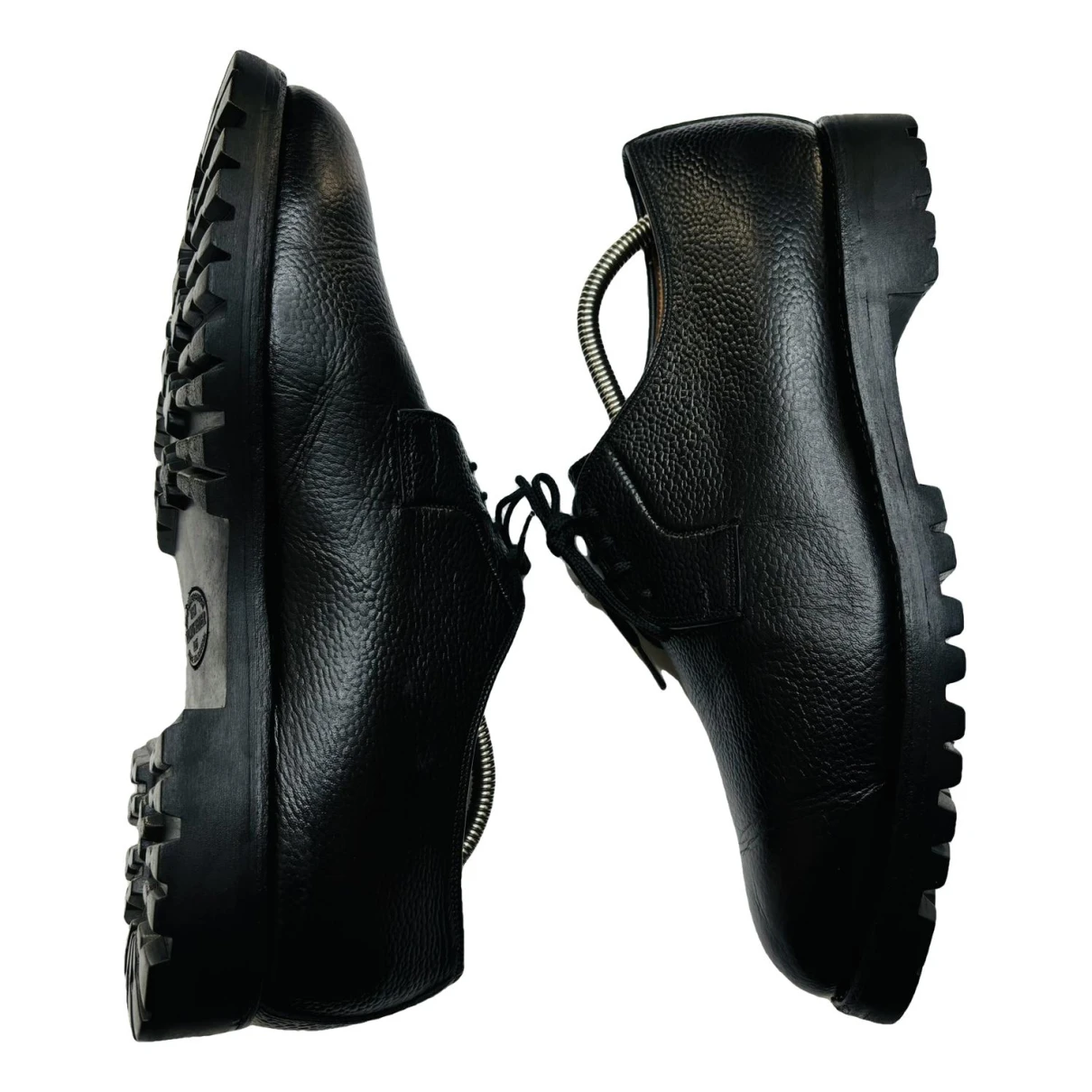 Pre-owned Ludwig Reiter Leather Lace Ups In Black