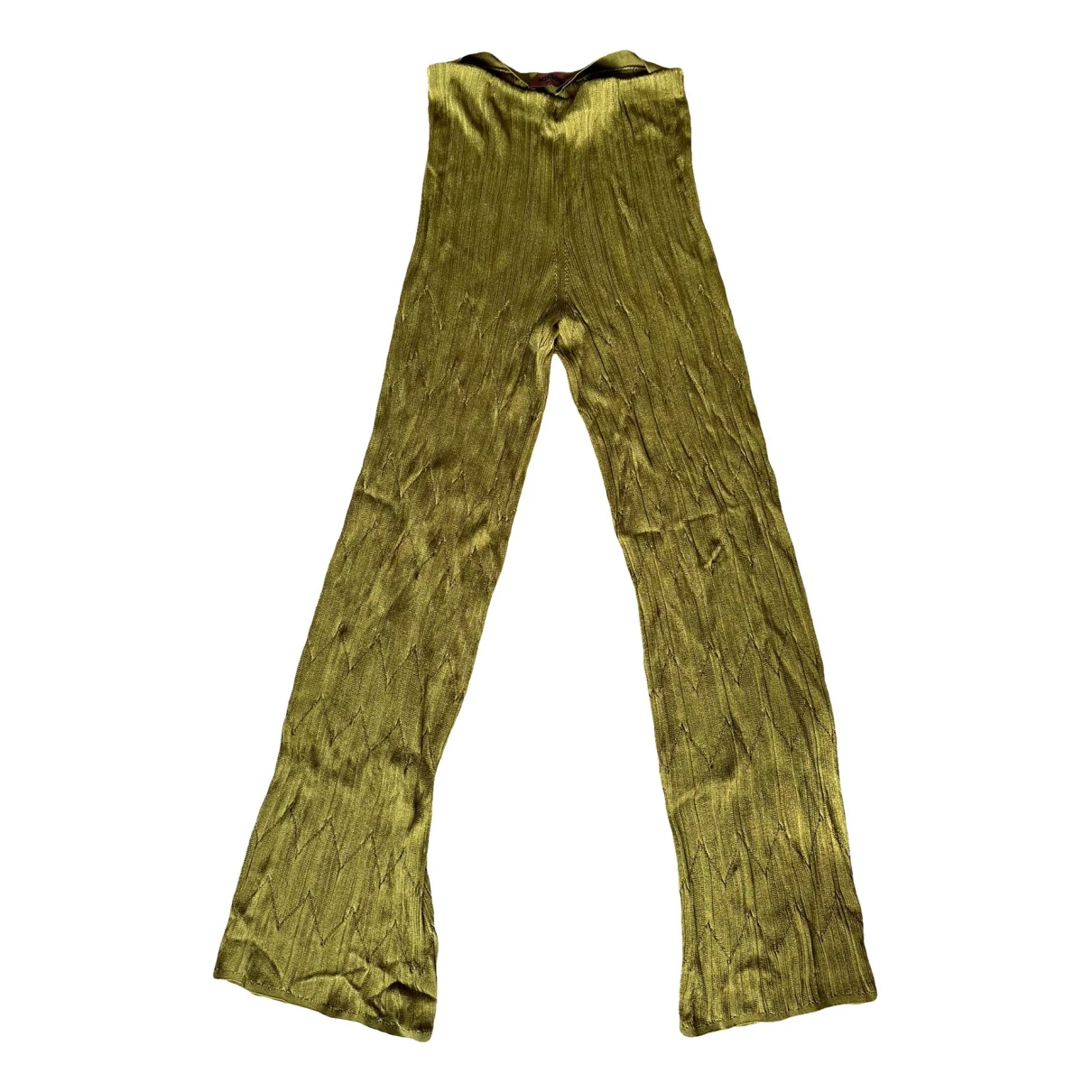 Pre-owned Missoni Trousers In Metallic