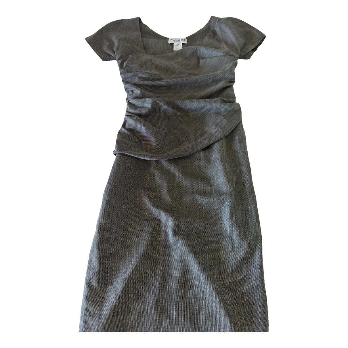 Pre-owned Paul & Joe Wool Mid-length Dress In Grey