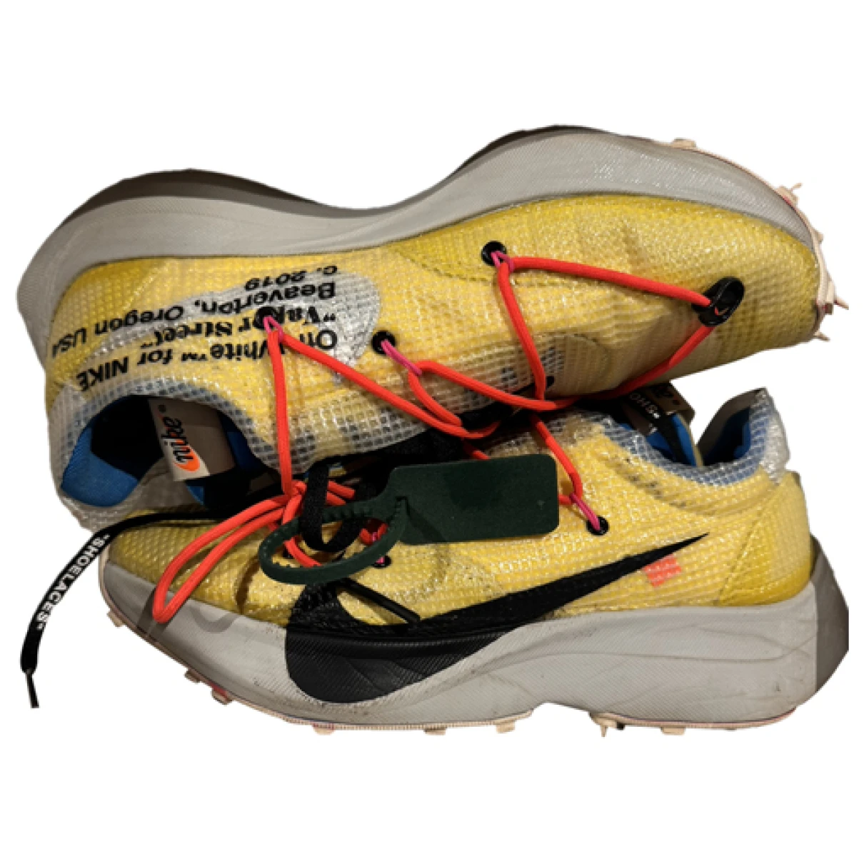 Pre-owned Nike X Off-white Vapor Street Low Trainers In Yellow