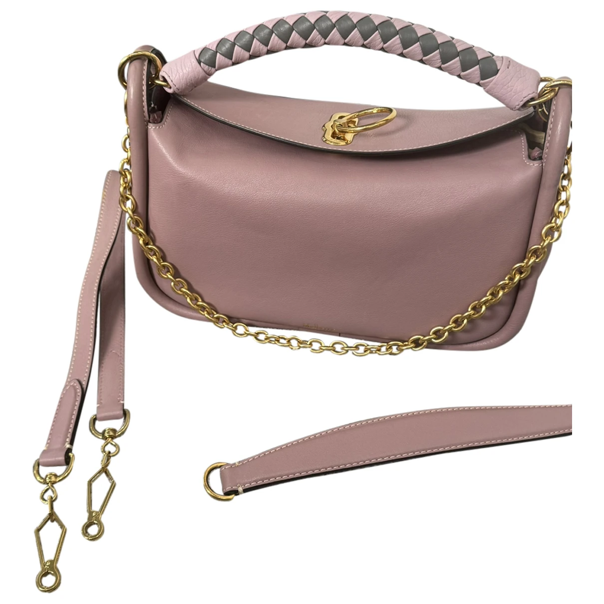 Pre-owned Mulberry Leighton Leather Handbag In Pink