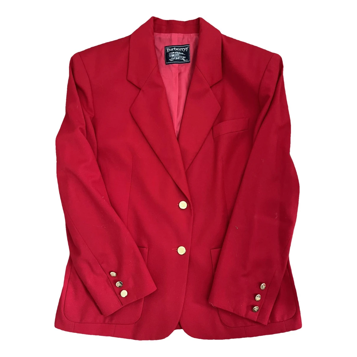 Pre-owned Burberry Wool Blazer In Red