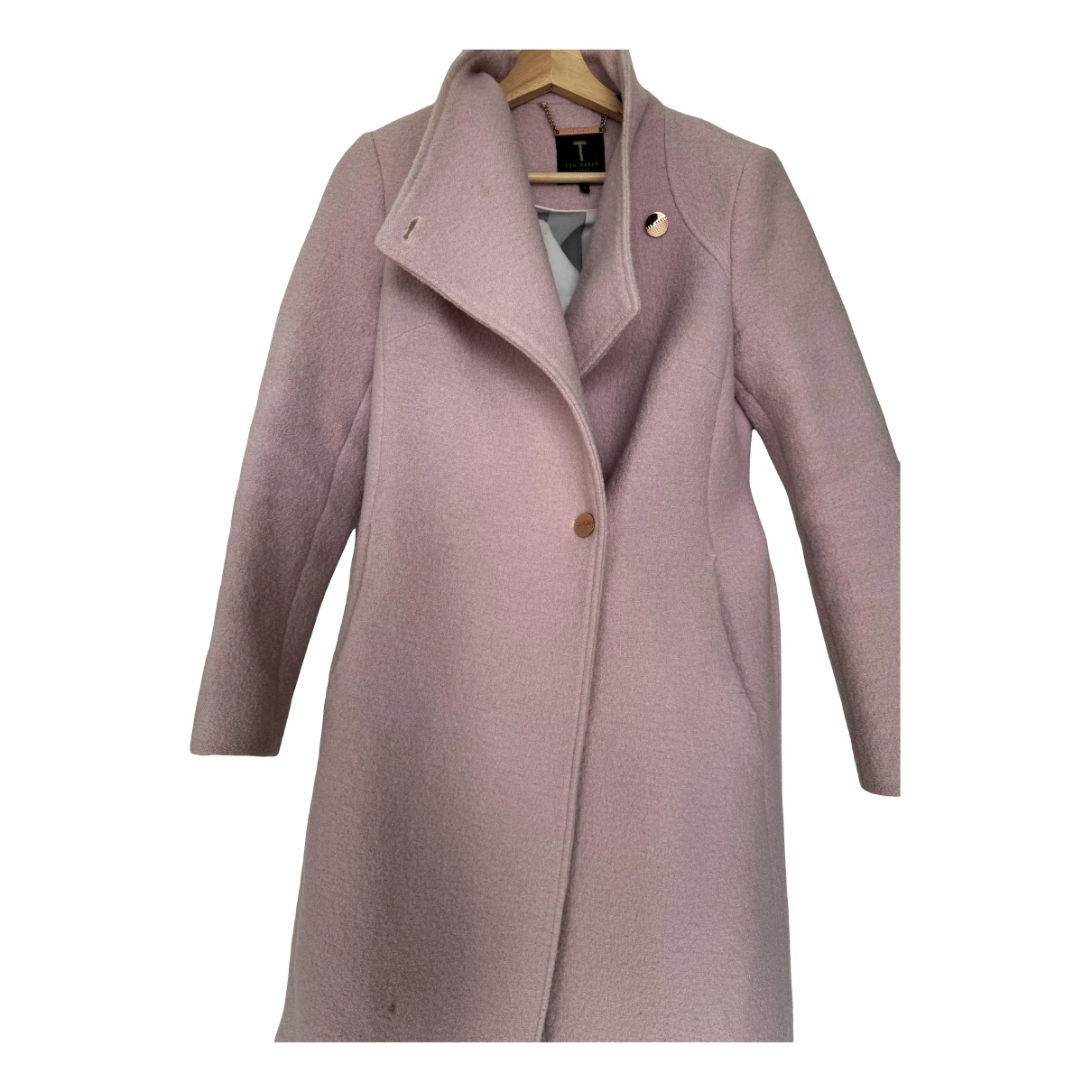 Pre-owned Ted Baker Dufflecoat In Pink